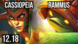 CASSIOPEIA vs RAMMUS (TOP) | 6 solo kills, 1.5M mastery, 700+ games | EUW Grandmaster | 12.18