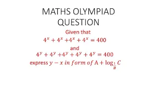 Maths Olympiad Question On Exponential Equation