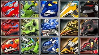 Rescue Bots Dino + Dinosaur Park + Dino Robot Corps - Tyrannosaurus/Triceratops/Ankylosaurus/Apatosa