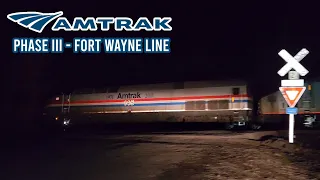 Catching The Amtrak 145 Phase III Unit & Other Trains On Fort Wayne Line