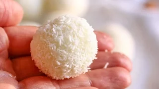 3-Ingredient Raffaello Coconut Balls Recipe | HappyFoods Tube