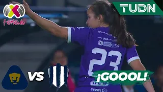 ¡DEL CAMPO HACE UN VERDADERO GOLAZO! Pumas 0-2 Rayadas| Liga Mx Femenil - CL2024 4tos | TUDN