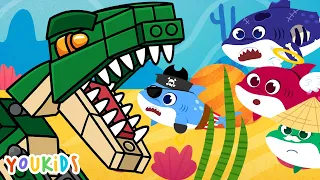 Baby Shark Song 🦖 Dinosaur | YouKids Nursery Rhymes
