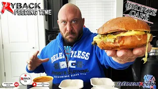 Ryback Feeding Time: Bronze Cafe Bacon Egg & Cheese Breakfast Sandwich Mukbang Review