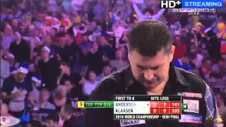 9 Darter Gary Anderson William Hill World Darts Championship Semifinal 2016