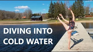 COLD SWIM - Jumping From The 3rd Floor Into Cold Water
