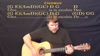 Angels We Have Heard On High (Christmas) Strum Guitar Cover Lesson in G with Lyrics/Chords