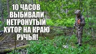 НАШЛИ НЕТРОНУТЫЙ ХУТОР НА КРАЮ РУЧЬЯ! Поиск золота с металлоискателем / Russian Digger