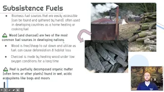 APES Notes 6.3 - Fuel Types and Uses