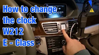 How to change clock time W212 E Class Mercedes