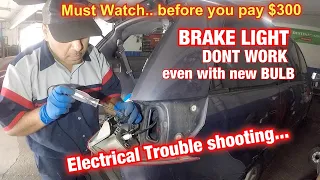 Brake lights dont work even after changing bulb electrical trouble shooting