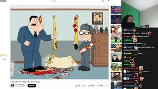 Forsen reacts to "American dad - Steve the communist"