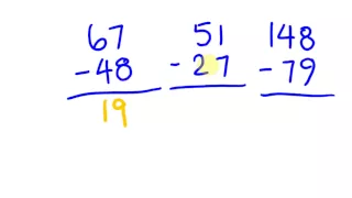 Fast Math Trick to subtacting numbers mentally - two digit numbers