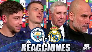 🔴 REACCIONES post partido VALVERDE LUNIN ANCELOTTI Y GUARDIOLA | Manchester City 1 Real Madrid 1