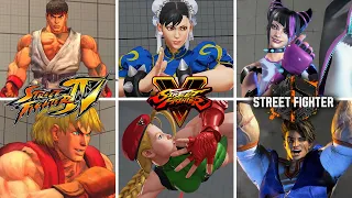 Street Fighter 6 - Intro / Outro Comparison | SF4 vs SF5 vs SF6