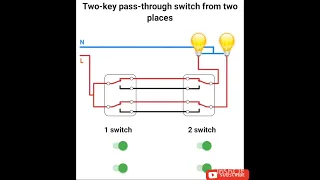 Two way switch connection two lamp #short   #shortvideo💡💡 #youtubeshorts #shorts #ytshorts