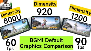 BGMI 90fps Default Graphics Comparison in Dimensity 1200 vs 920 vs 800U 🔥🔥🔥