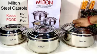 Milton Steel Thermoware Casserole Set | Dishwasher Safe | Keeps Food Hot & Fresh Milton Caserole Set