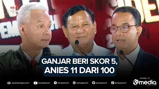 Nilai Kinerja Prabowo: Ganjar Beri Skor 5, Anies 11 dari 100