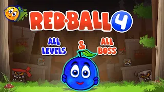 Red Ball 4 | Blue Orange Ball with All Levels | All Boss | Full Gameplay