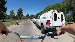 RIDING AROUND LOCAL LAKE On BMX Bike (Bike Path, El Dorado, LBC)