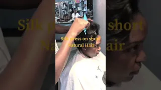 Silk press short hair