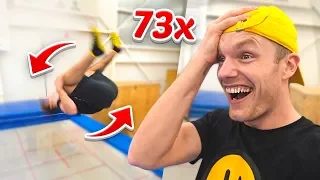 73 SALTO'S ACHTER ELKAAR!! IS DIT EEN WERELD RECORD??! #2381