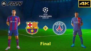 FC 24 | FC BARCELONA vs. PSG | UEFA Champions League FINAL | [4K]
