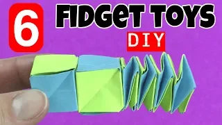 NEW! 6 EASY DIY FIDGET TOYS - DIY TOYS FOR KIDS TO MAKE USING HOUSEHOLD ITEMS- STRESS RELIEVERS-DIYS