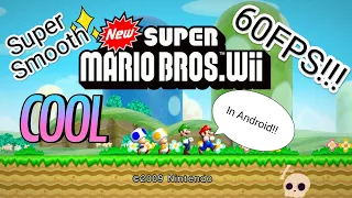 New Super Mario Bros.Wii in Android | Best settings for Dolphin emulator get 60fps!