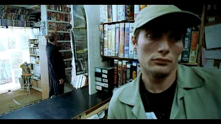 Mads Mikkelsen rattles off video store's inventory in Bleeder