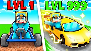 Level 1 vs Level 999 FASTEST CAR in Minecraft!