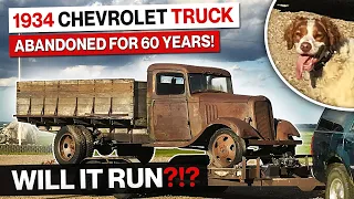 Abandoned in a Field for 60 YEARS! All Original 1934 Chevrolet Farm Truck! Will It Run?!?