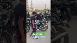 ROYAL ENFIELD GT650 EXHAUST SOUND🤯 #exhaust #gt650 #sundayride #sound #race #flyby