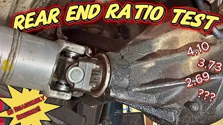 How to Check Your Cars Differential Gear Ratio! Easy!