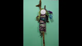 Clay, twigs, and ribbon no-sew spirit doll