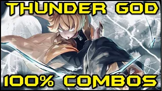 ZENITSU COMBO VIDEO|100% MAX DAMAGE ZENITSU COMBOS⚡⚡⚡|Demon Slayer: The Hinokami Chronicles