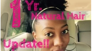 One Year Natural Hair Update | Length Check | 24 Months Post Relaxer #bigchop #naturalhair