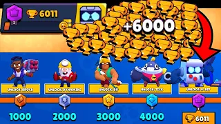 NONSTOP to 6000 TROPHIES Without Collecting TROPHY REWARDS! Brawl Stars