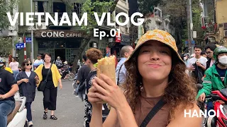 GIRLS TRIP TO HANOI.🇻🇳🎀 Cafe Hoppin, Souvenir Shoppin’ & Bun Cha Eatin’ | Vietnam Vlog Ep. 01