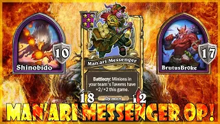 MAN'ARI MESSENGER OP! - Hearthstone Battlegrounds Duos - Shinobido