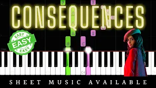 Camila Cabello - Consequences (Easy Piano Tutorial) + Lyrics