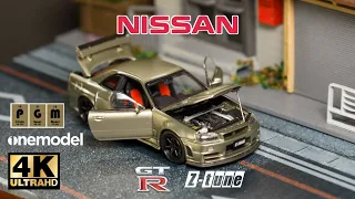 PGM x Onemodel 1:64 - Nissan Skyline GT-R R34 Z-tune l Cinema Shot 4K