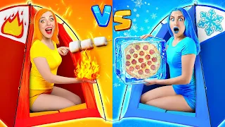 Chaud vs Froid Couple Le Challenge | Couple Glacé vs Couple De Feu par Multi DO Food Challenge