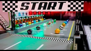 GLASSCAR SEASON 2 - Intense Marble Racing Action - Race 1 at Sun Storm C1 Circuit!