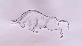 Cách vẽ một con bò rừng bằng bút chì​ / strong ox pencil drawing / Gaboy