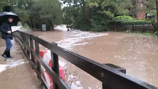 Storm Babet Battering UK!!!! Rufford ford severely flooded. The Weir flooring fast