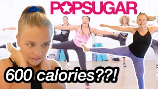 I TRIED A 600 CALORIE POPSUGAR WORKOUT | at-home workout with Jeanette Jenkins + my fitness routine