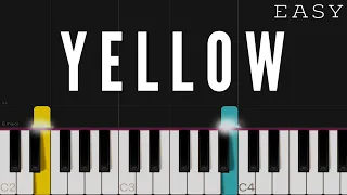 Coldplay - Yellow | EASY Piano Tutorial