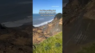 California lookout spot collapses into ocean #shorts